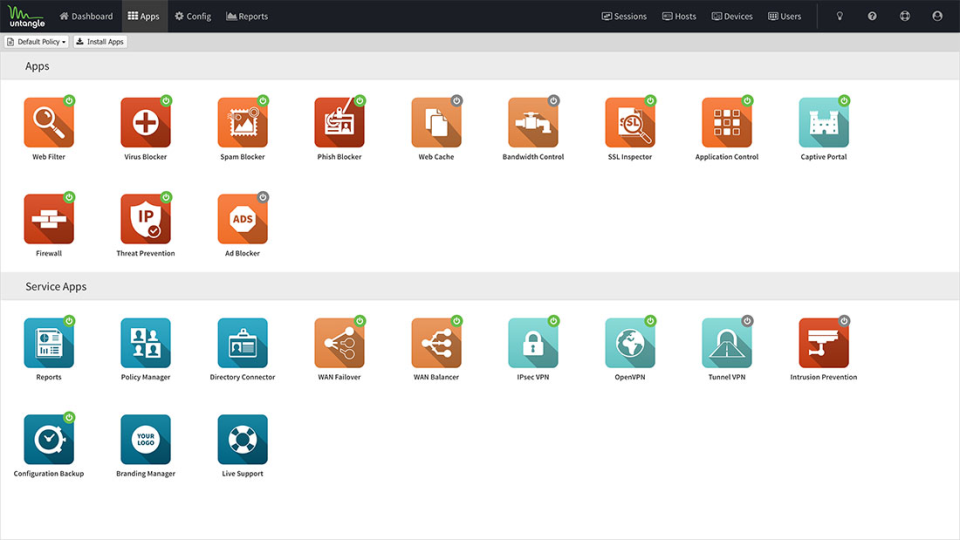 screenshot of NG Firewall